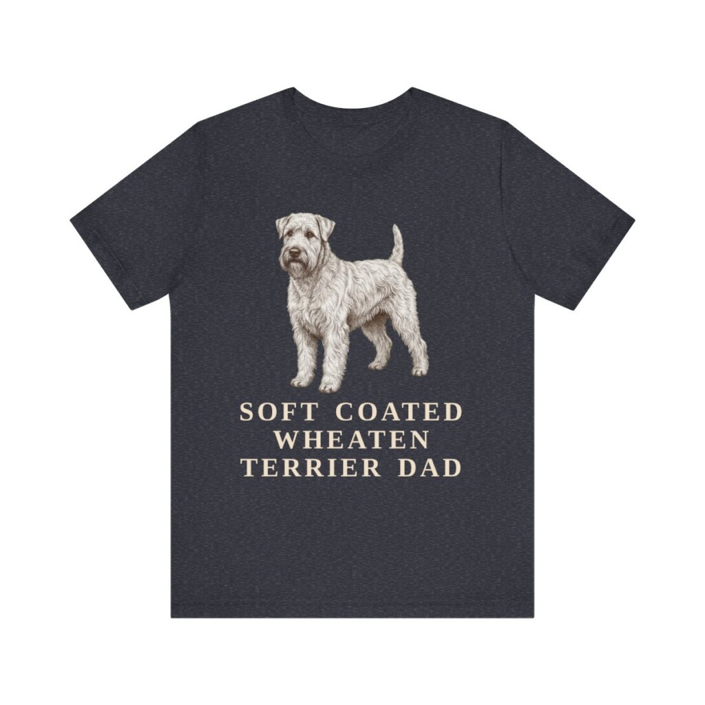 Soft Coated Wheaten Terrier Dad Shirt, Vintage Dog Sketch Tee, Dog Dad Gift