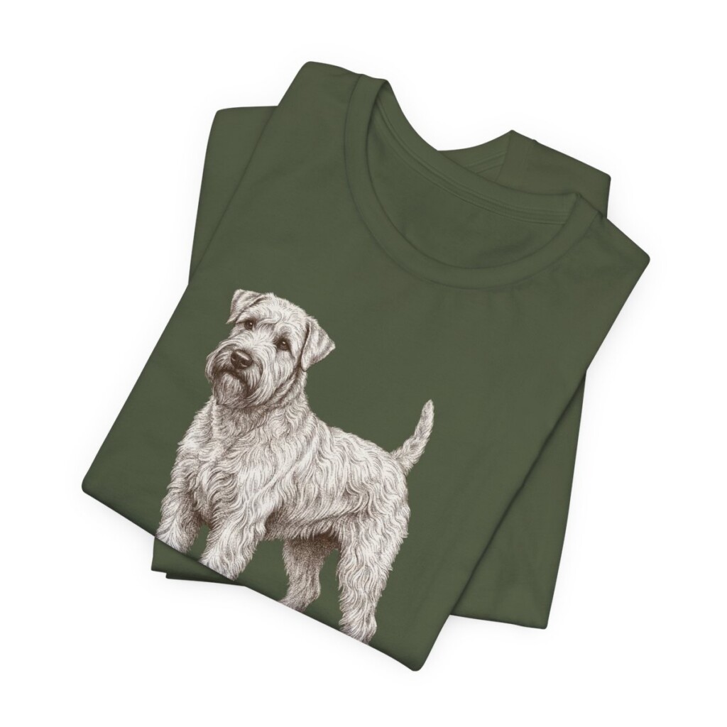 Soft Coated Wheaten Terrier Dad Shirt, Vintage Dog Sketch Tee, Dog Dad Gift