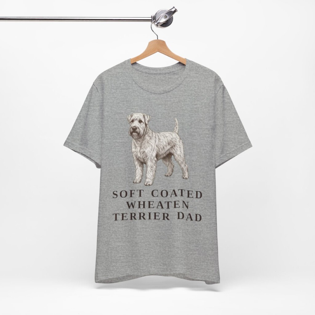 Soft Coated Wheaten Terrier Dad Shirt, Vintage Dog Sketch Tee, Dog Dad Gift