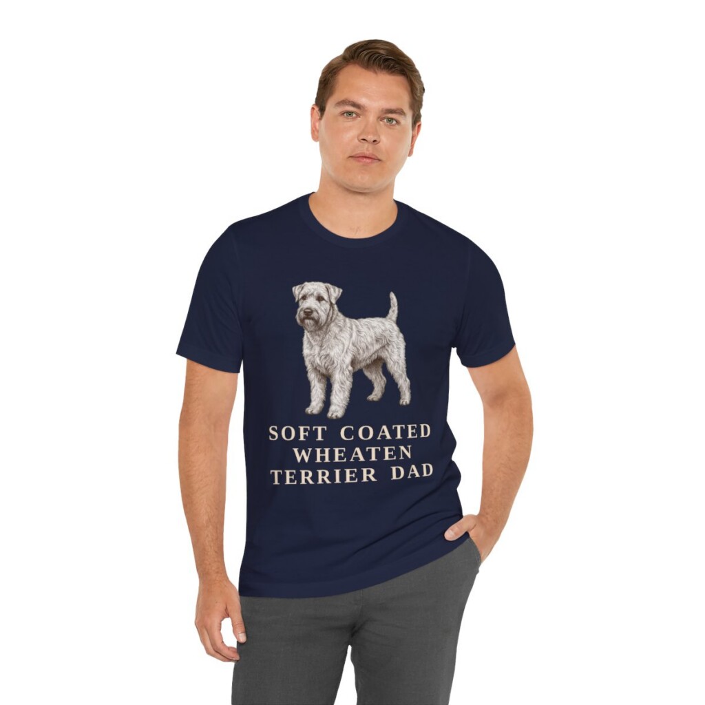 Soft Coated Wheaten Terrier Dad Shirt, Vintage Dog Sketch Tee, Dog Dad Gift