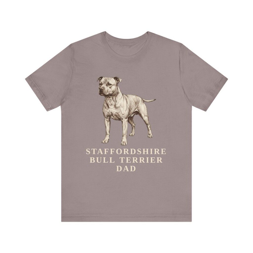 Staffordshire Bull Terrier Dad Shirt, Vintage Dog Sketch Tee, Dog Dad Gift