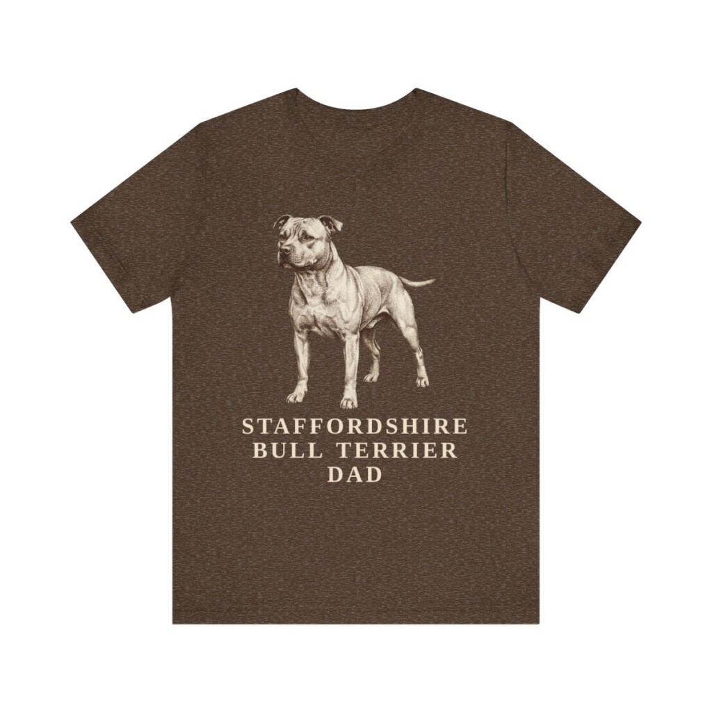 Staffordshire Bull Terrier Dad Shirt, Vintage Dog Sketch Tee, Dog Dad Gift