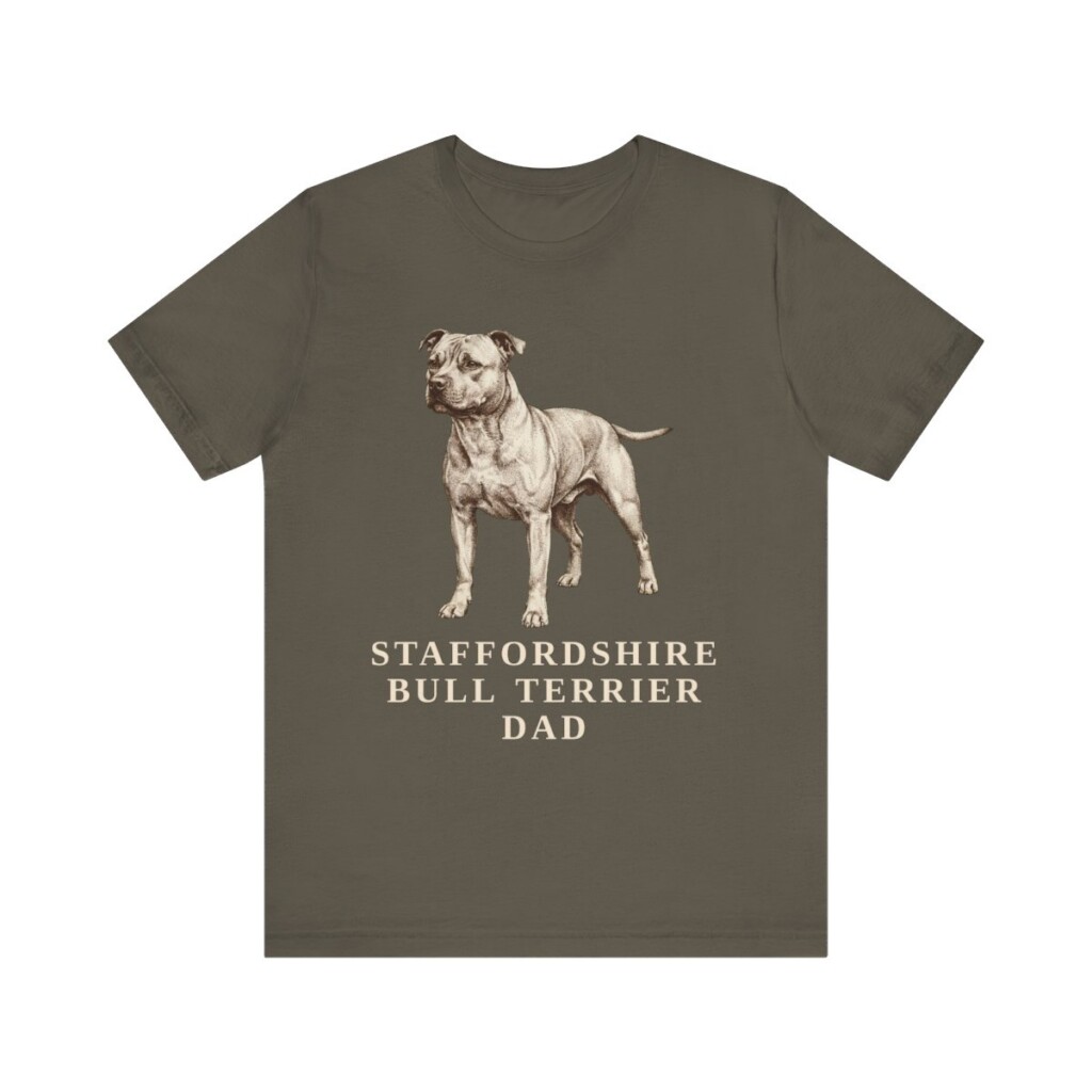 Staffordshire Bull Terrier Dad Shirt, Vintage Dog Sketch Tee, Dog Dad Gift