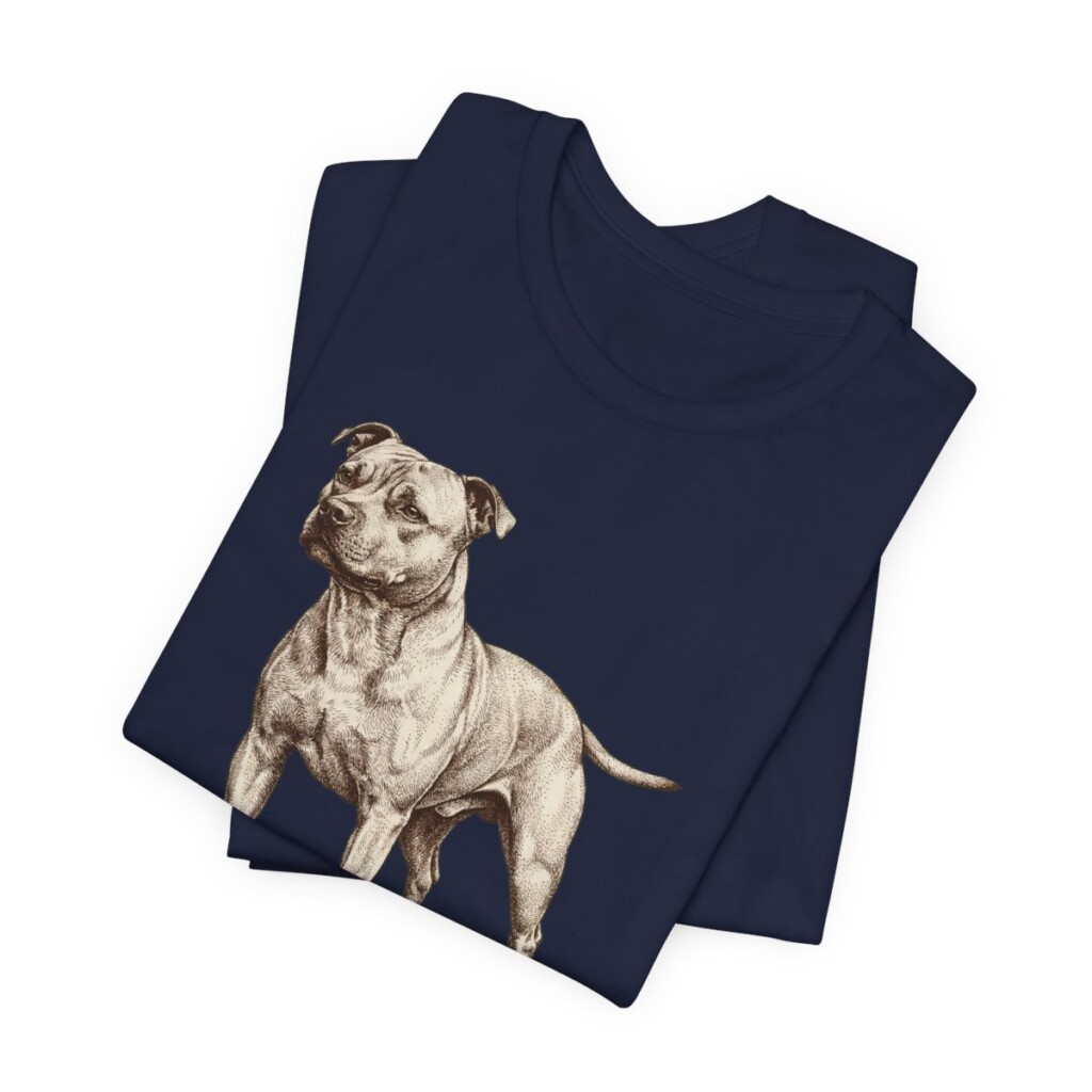 Staffordshire Bull Terrier Dad Shirt, Vintage Dog Sketch Tee, Dog Dad Gift