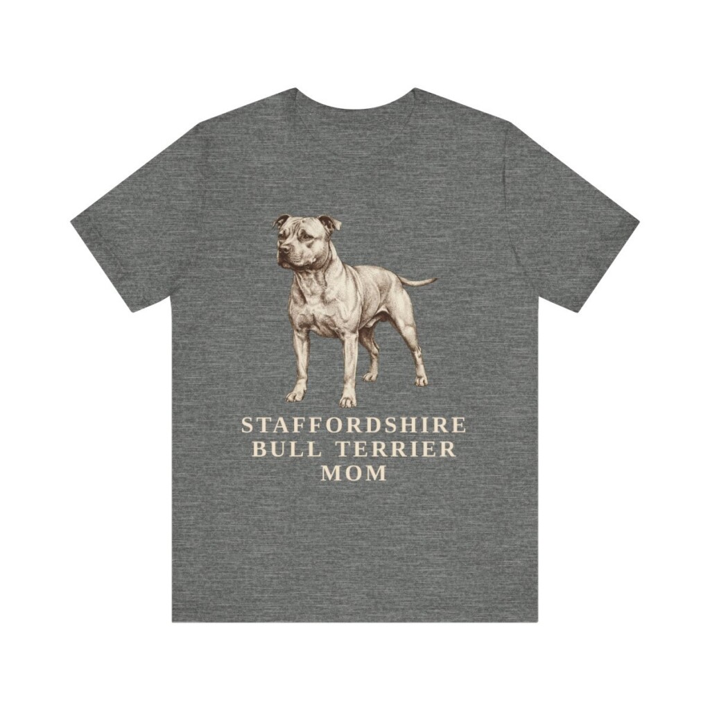 Staffordshire Bull Terrier Mom Shirt, Vintage Dog Sketch Tee, Dog Mom Gift