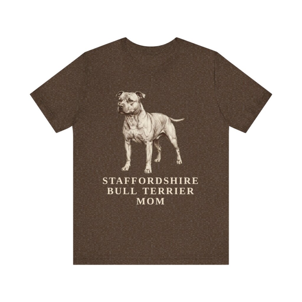 Staffordshire Bull Terrier Mom Shirt, Vintage Dog Sketch Tee, Dog Mom Gift