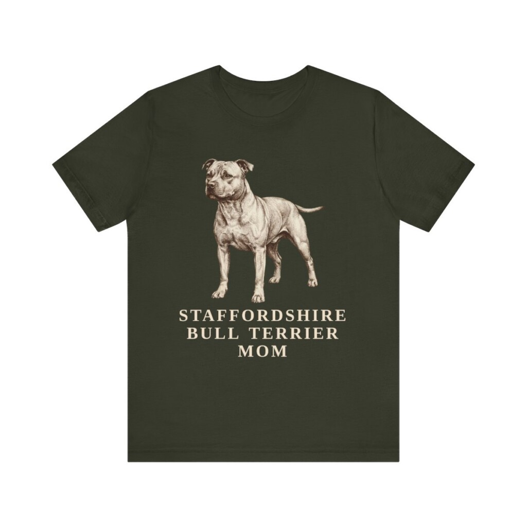 Staffordshire Bull Terrier Mom Shirt, Vintage Dog Sketch Tee, Dog Mom Gift