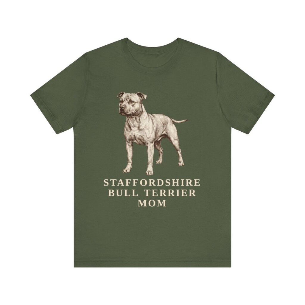 Staffordshire Bull Terrier Mom Shirt, Vintage Dog Sketch Tee, Dog Mom Gift