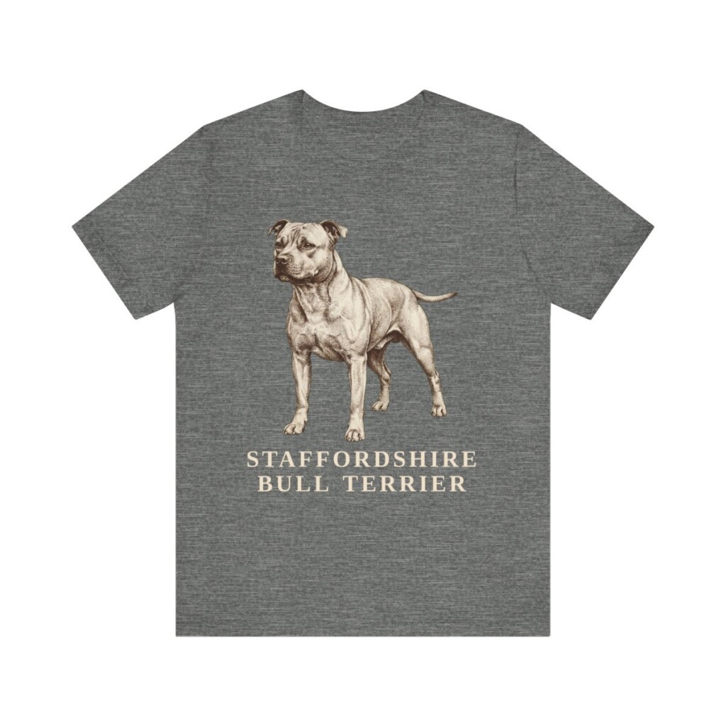 Staffordshire Bull Terrier Lover Shirt, Vintage Dog Sketch Tee, Dog Lover Gift