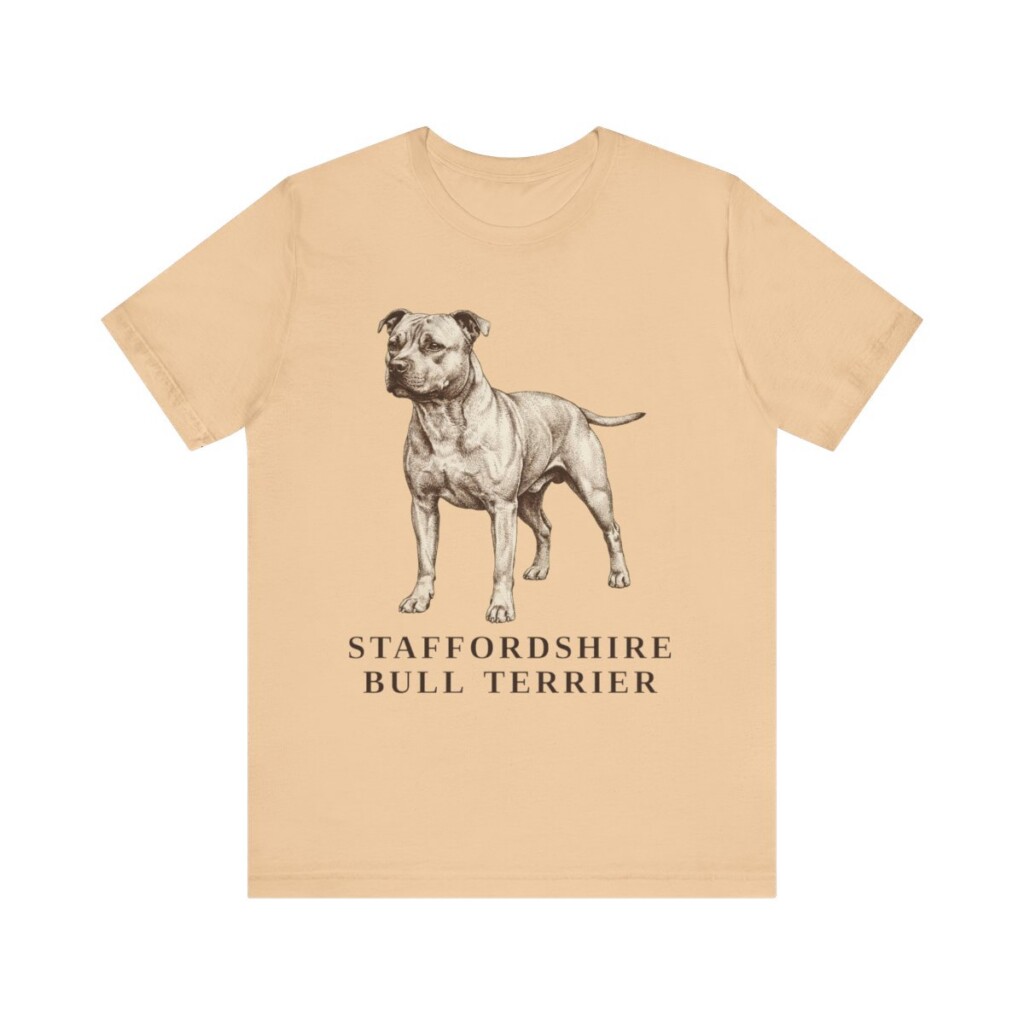 Staffordshire Bull Terrier Lover Shirt, Vintage Dog Sketch Tee, Dog Lover Gift