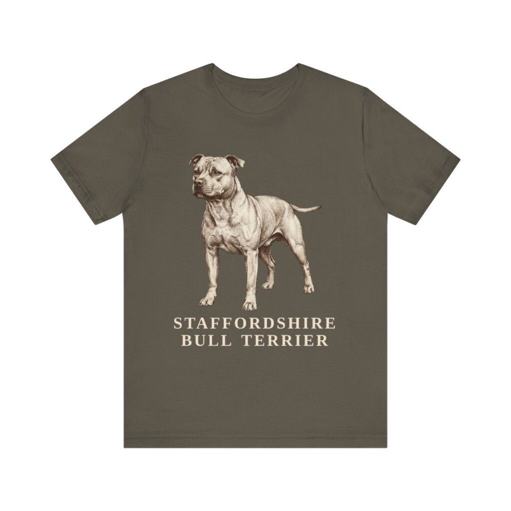 Staffordshire Bull Terrier Lover Shirt, Vintage Dog Sketch Tee, Dog Lover Gift