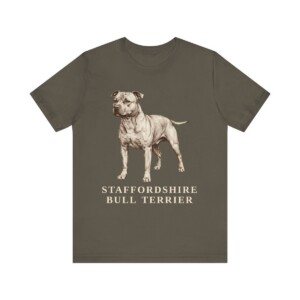 Staffordshire Bull Terrier Lover Shirt, Vintage Dog Sketch Tee, Dog Lover Gift