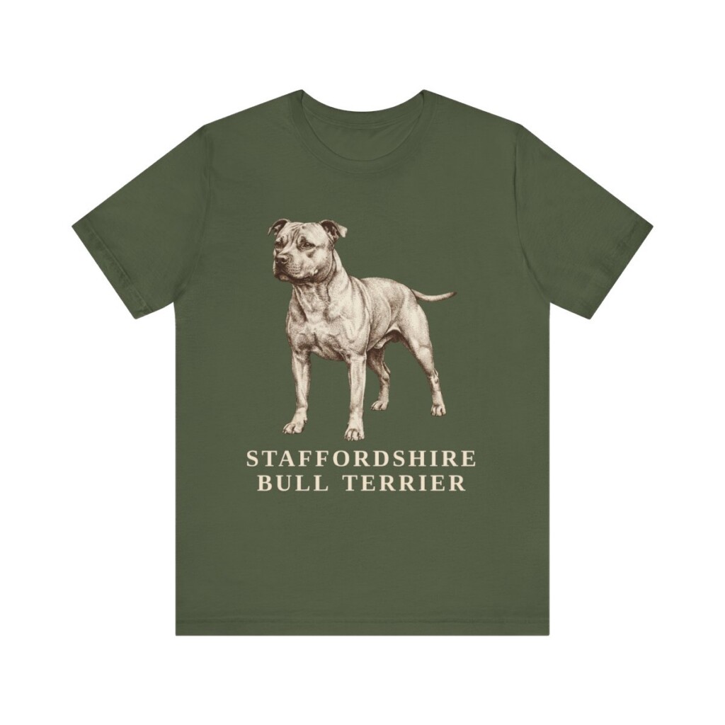 Staffordshire Bull Terrier Lover Shirt, Vintage Dog Sketch Tee, Dog Lover Gift