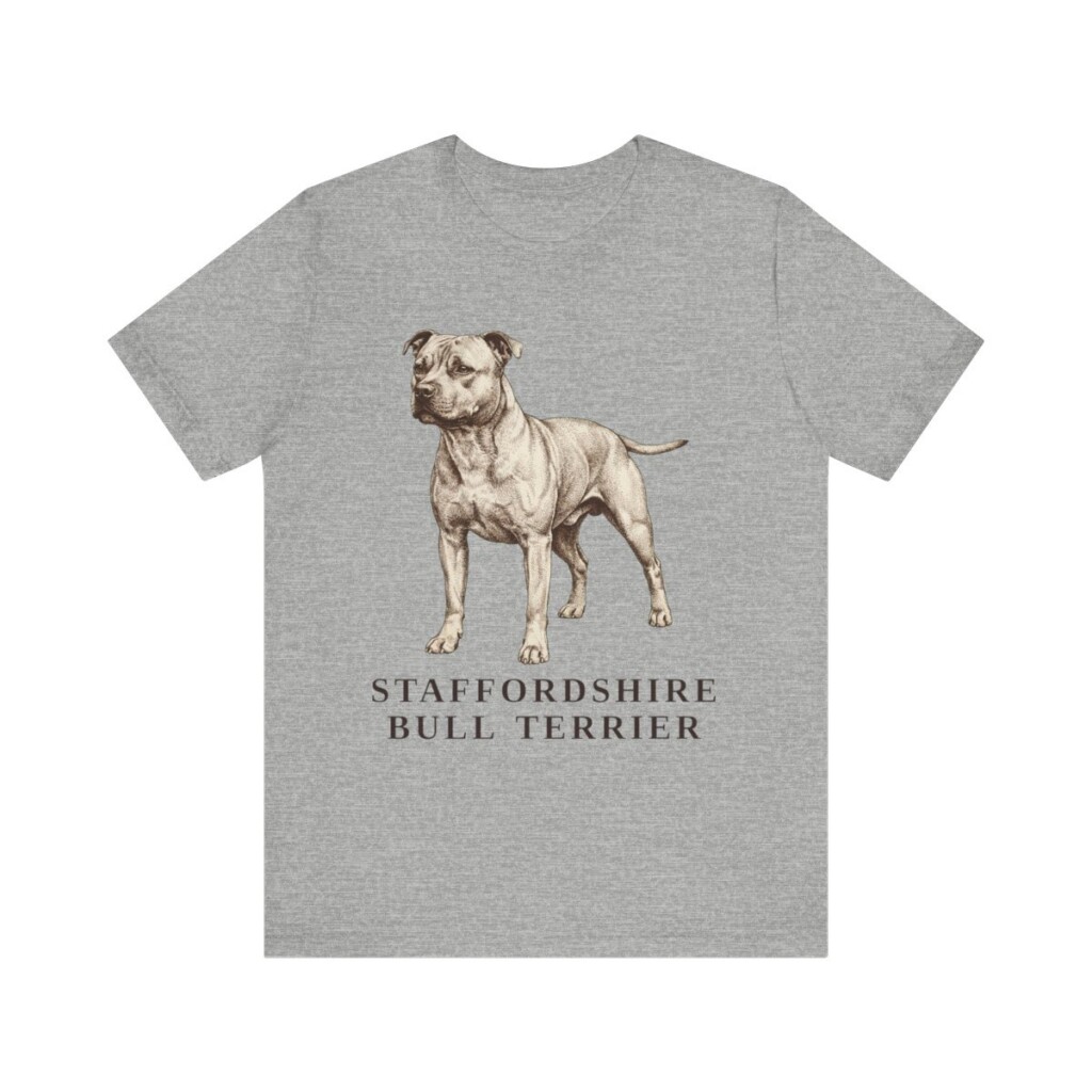 Staffordshire Bull Terrier Lover Shirt, Vintage Dog Sketch Tee, Dog Lover Gift