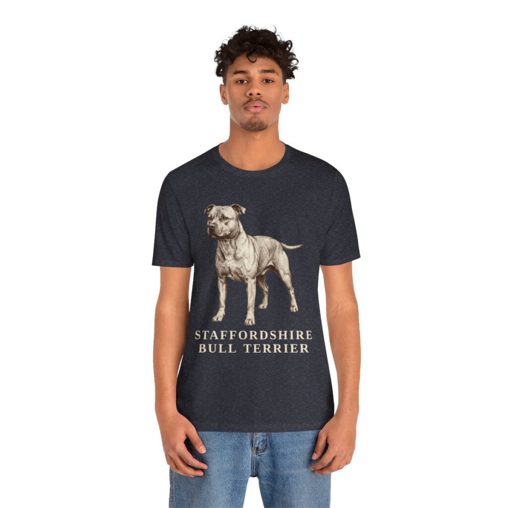 Staffordshire Bull Terrier Lover Shirt, Vintage Dog Sketch Tee, Dog Lover Gift