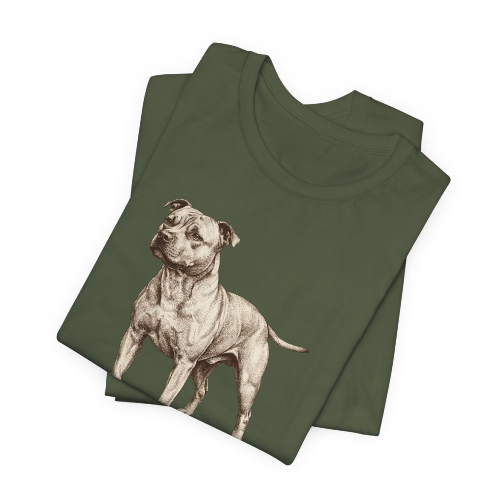 Staffordshire Bull Terrier Humor Shirt, Vintage Dog Sketch Tee, Dog Humor Gift