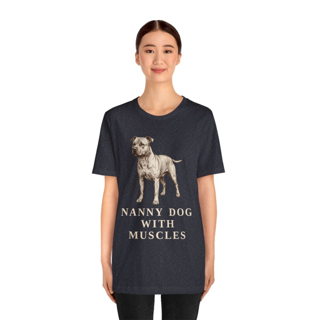 Staffordshire Bull Terrier Humor Shirt, Vintage Dog Sketch Tee, Dog Humor Gift