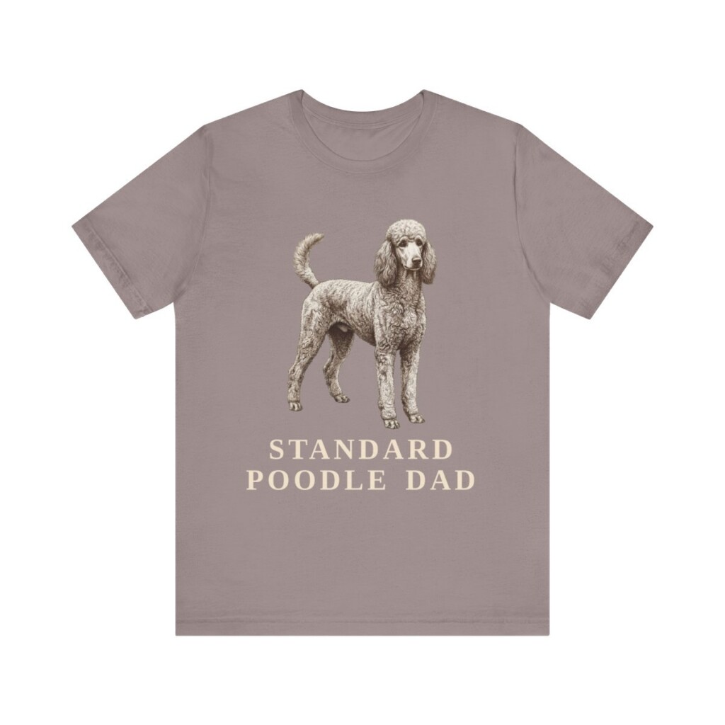 Standard Poodle Dad Shirt, Vintage Dog Sketch Tee, Dog Dad Gift