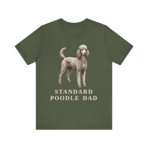 Standard Poodle Dad Shirt, Vintage Dog Sketch Tee, Dog Dad Gift