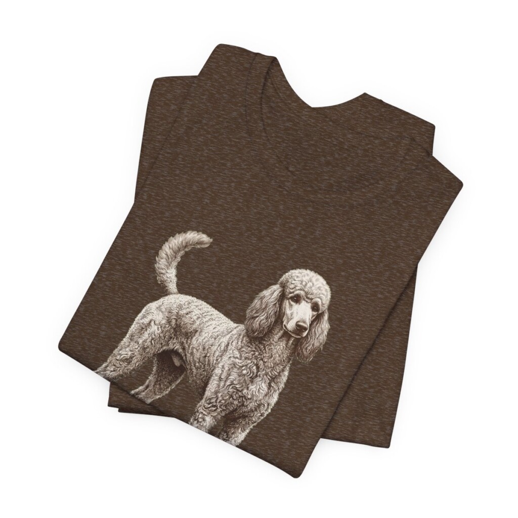 Standard Poodle Dad Shirt, Vintage Dog Sketch Tee, Dog Dad Gift
