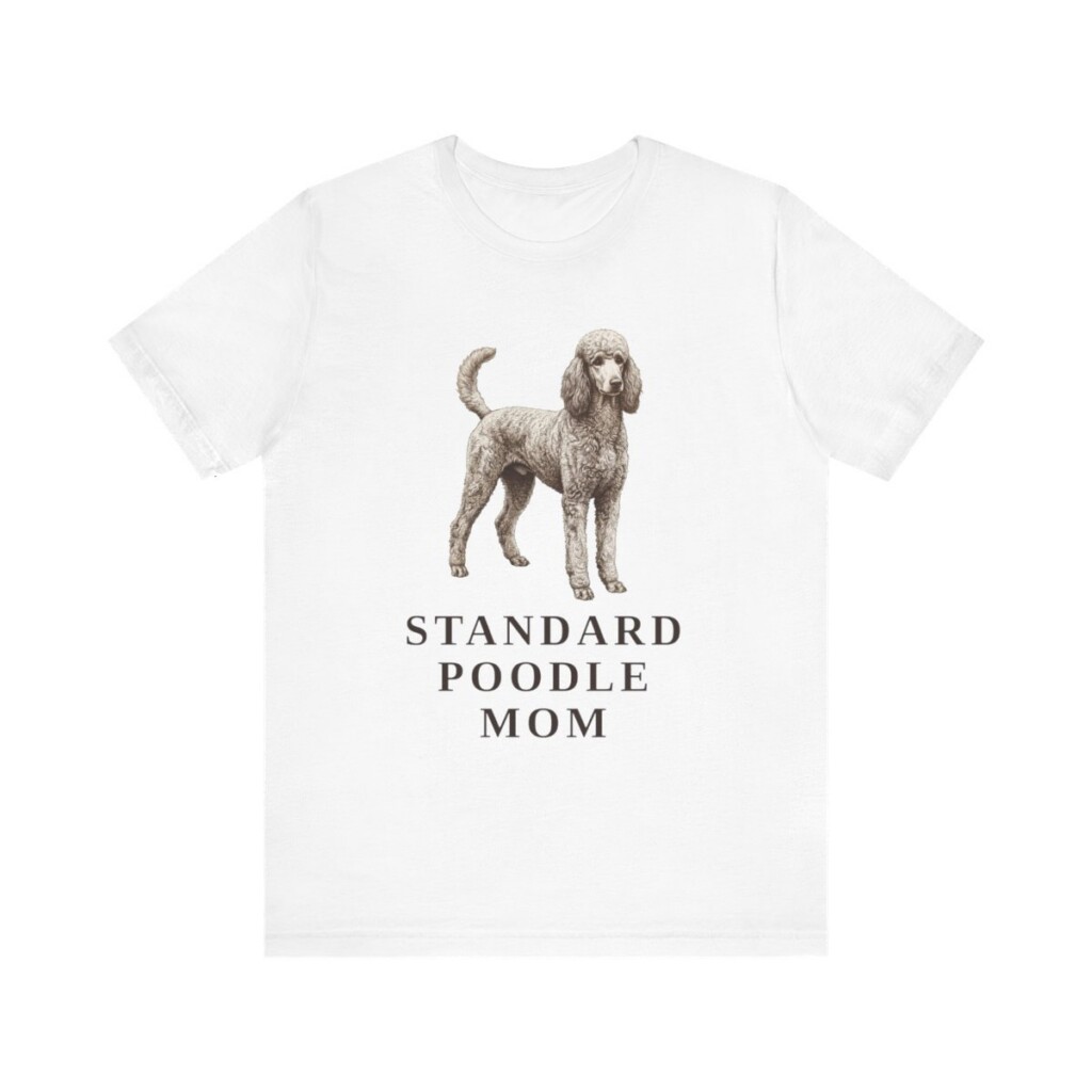 Standard Poodle Mom Shirt, Vintage Dog Sketch Tee, Dog Mom Gift