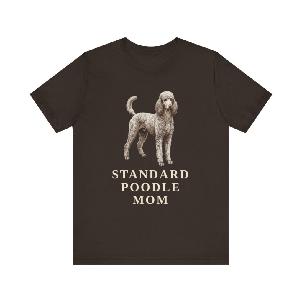 Standard Poodle Mom Shirt, Vintage Dog Sketch Tee, Dog Mom Gift