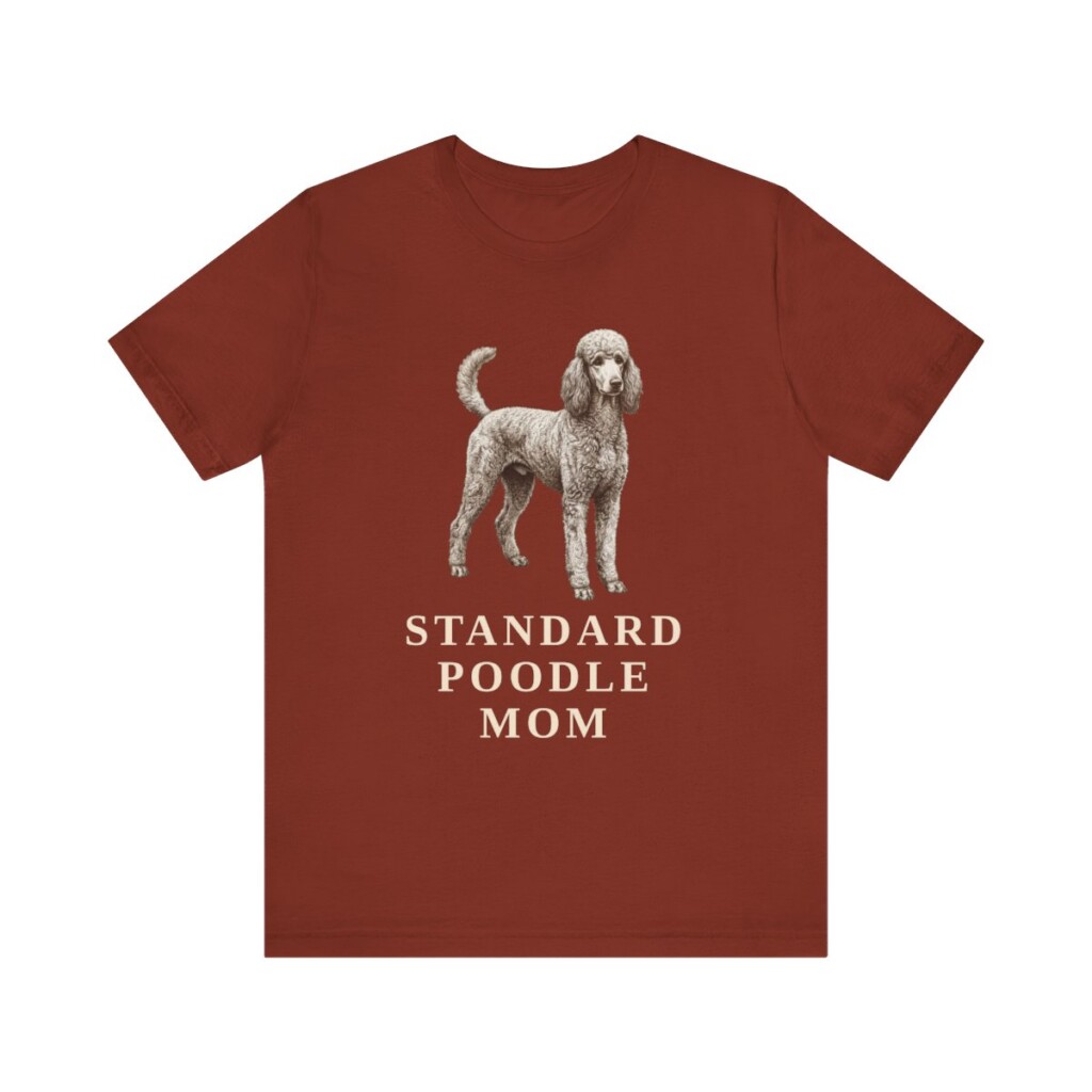 Standard Poodle Mom Shirt, Vintage Dog Sketch Tee, Dog Mom Gift