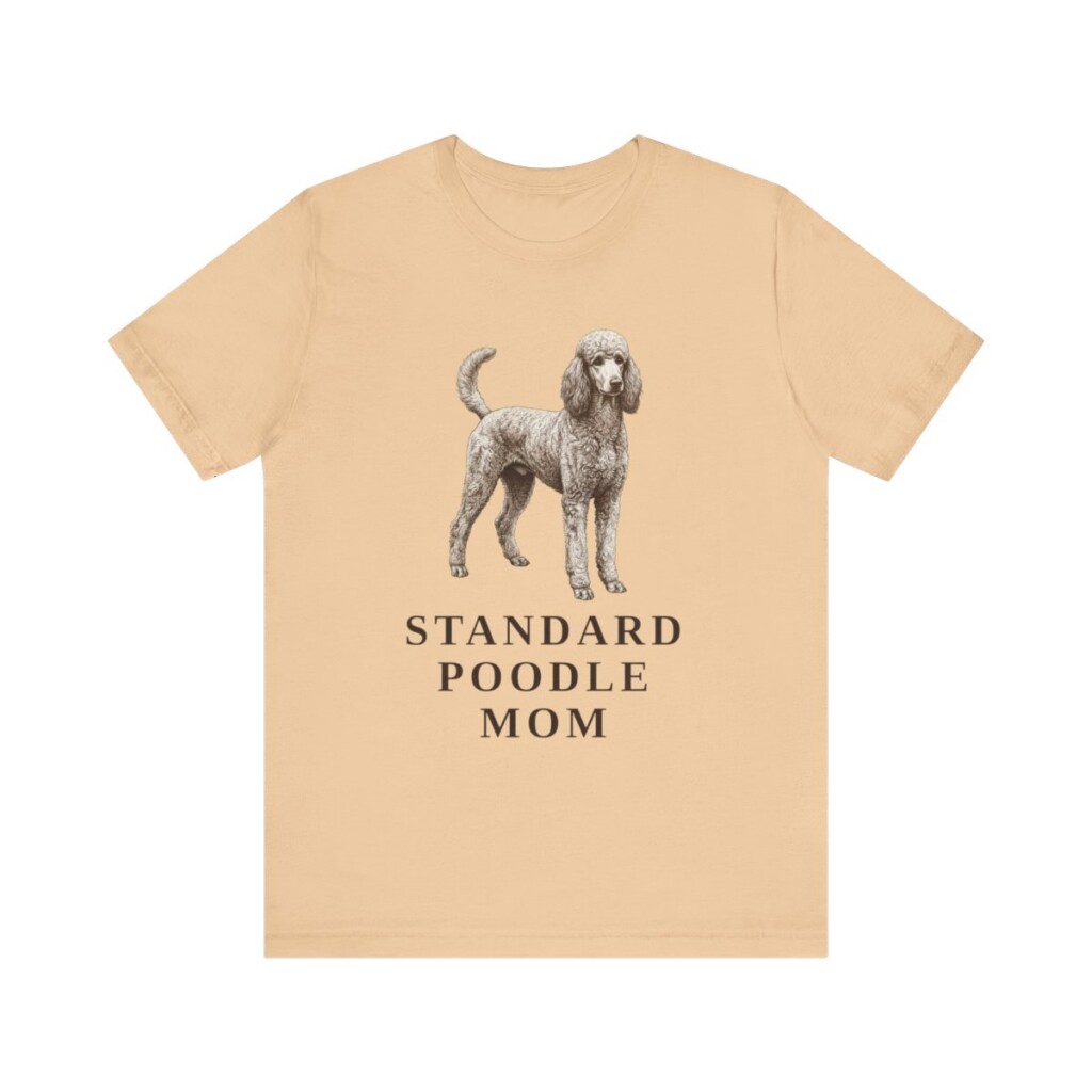Standard Poodle Mom Shirt, Vintage Dog Sketch Tee, Dog Mom Gift