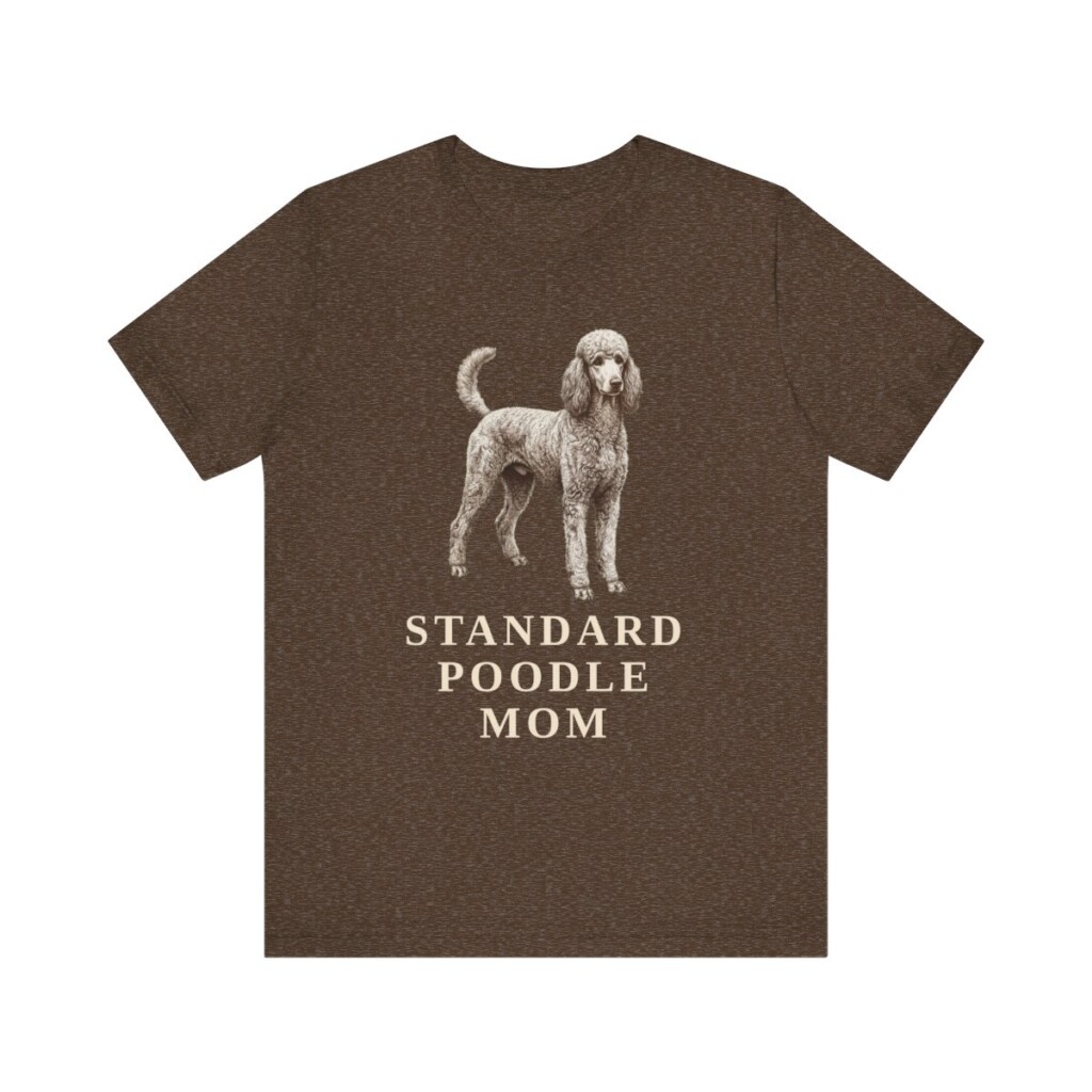 Standard Poodle Mom Shirt, Vintage Dog Sketch Tee, Dog Mom Gift