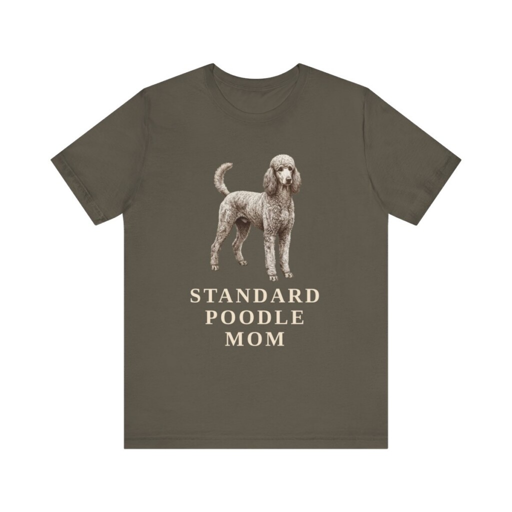Standard Poodle Mom Shirt, Vintage Dog Sketch Tee, Dog Mom Gift