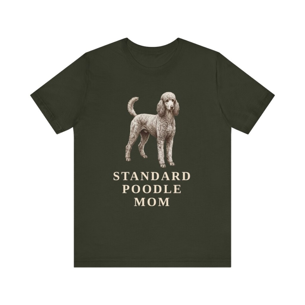 Standard Poodle Mom Shirt, Vintage Dog Sketch Tee, Dog Mom Gift