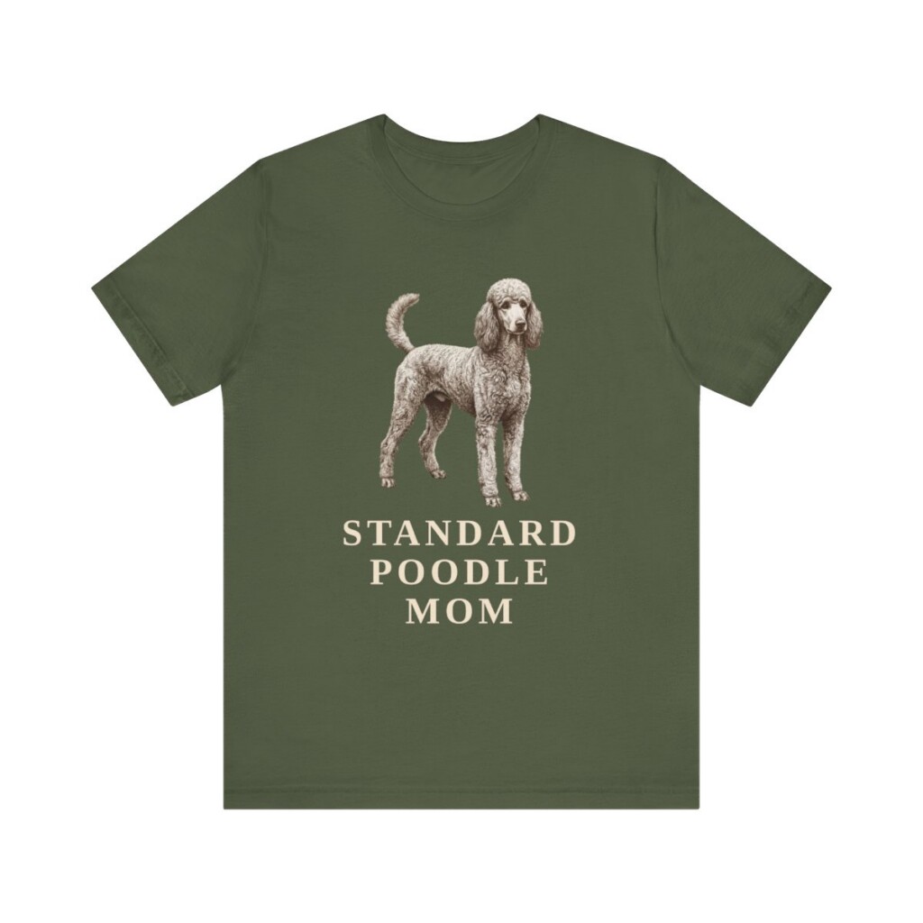 Standard Poodle Mom Shirt, Vintage Dog Sketch Tee, Dog Mom Gift