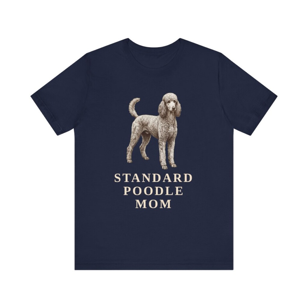 Standard Poodle Mom Shirt, Vintage Dog Sketch Tee, Dog Mom Gift