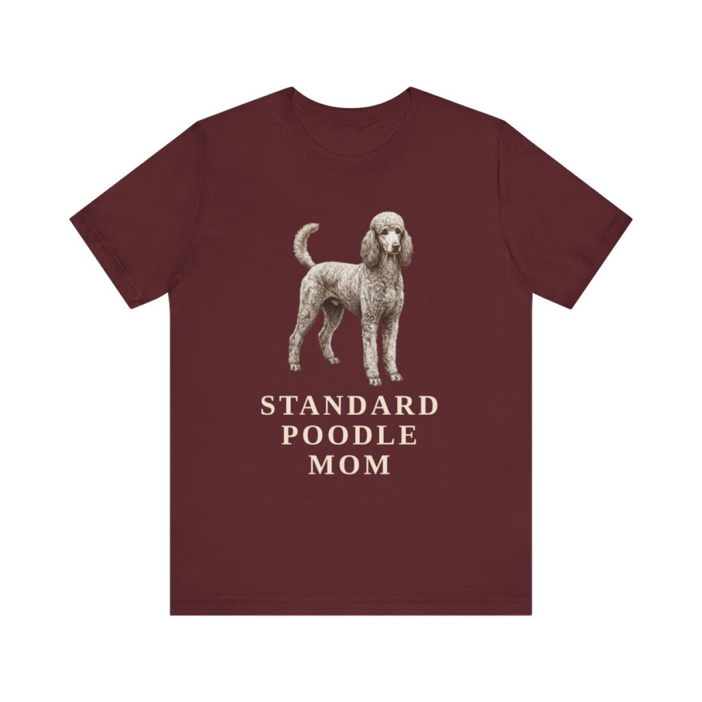 Standard Poodle Mom Shirt, Vintage Dog Sketch Tee, Dog Mom Gift