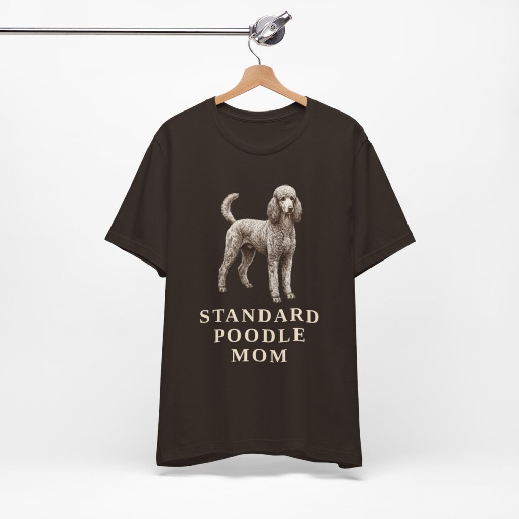 Standard Poodle Mom Shirt, Vintage Dog Sketch Tee, Dog Mom Gift