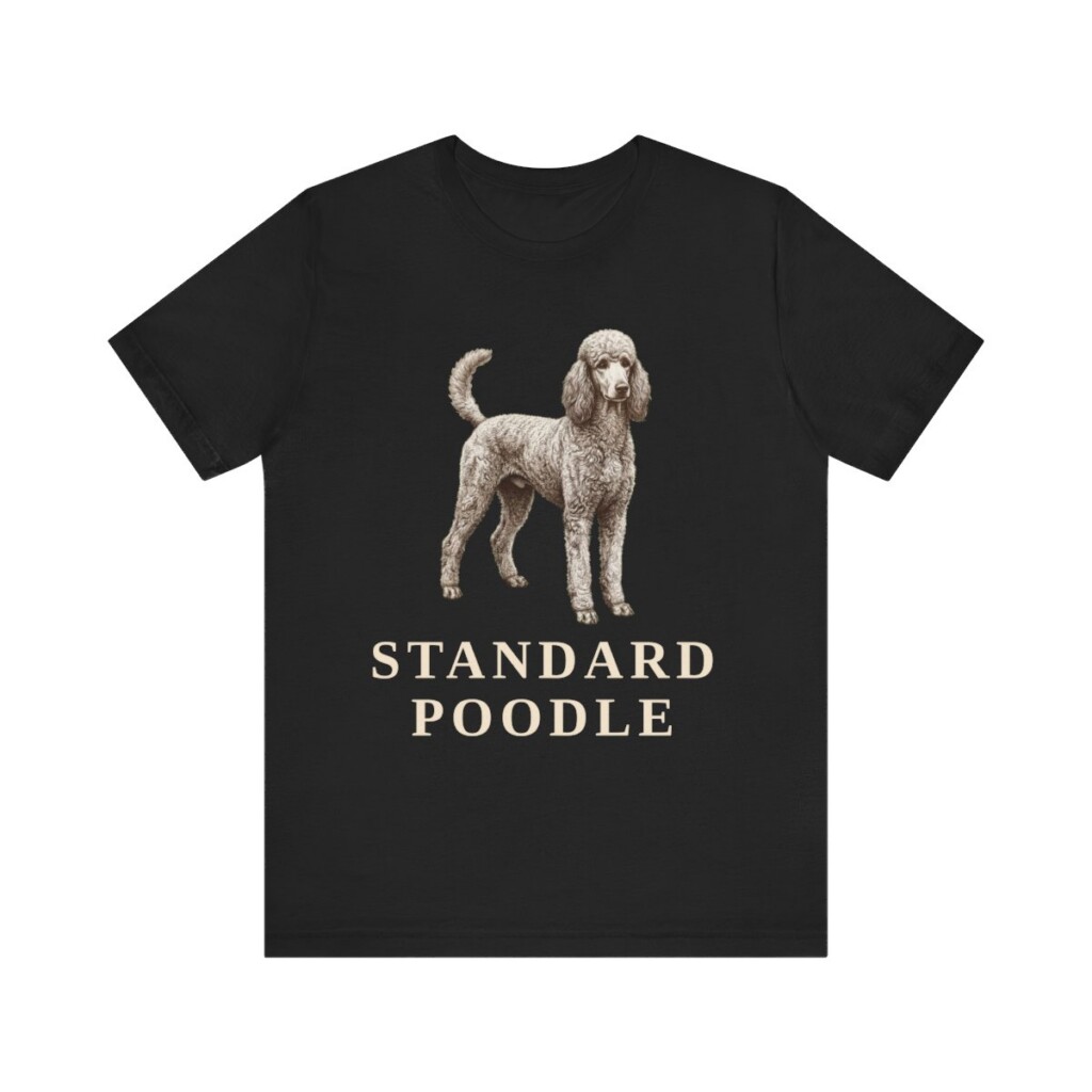 Standard Poodle Lover Shirt, Vintage Dog Sketch Tee, Dog Lover Gift