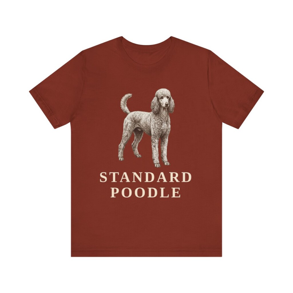 Standard Poodle Lover Shirt, Vintage Dog Sketch Tee, Dog Lover Gift