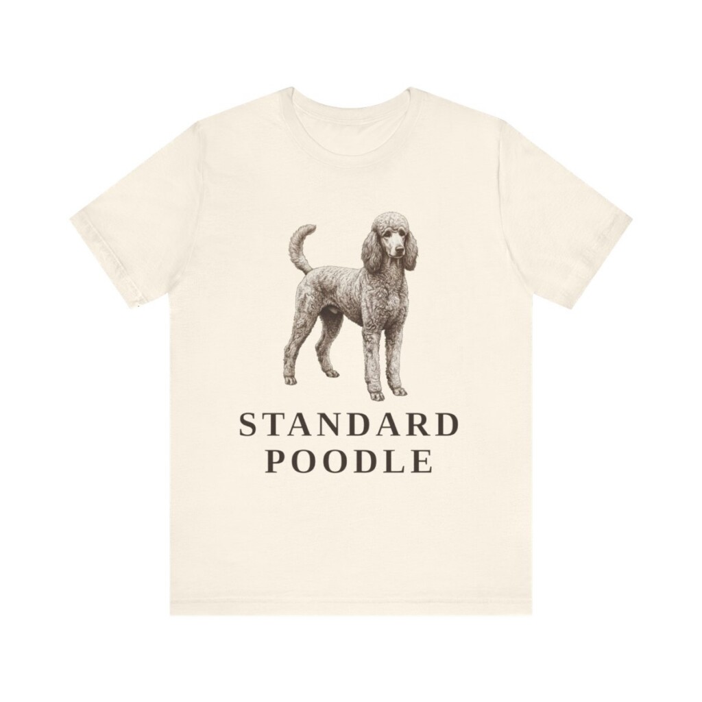 Standard Poodle Lover Shirt, Vintage Dog Sketch Tee, Dog Lover Gift