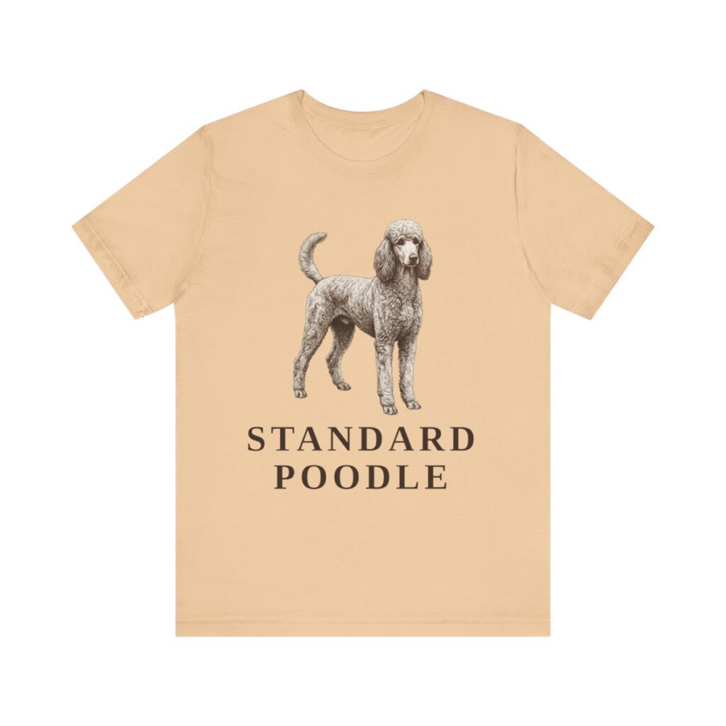 Standard Poodle Lover Shirt, Vintage Dog Sketch Tee, Dog Lover Gift