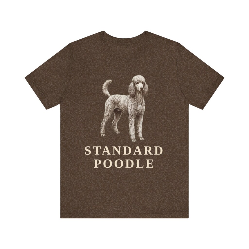 Standard Poodle Lover Shirt, Vintage Dog Sketch Tee, Dog Lover Gift