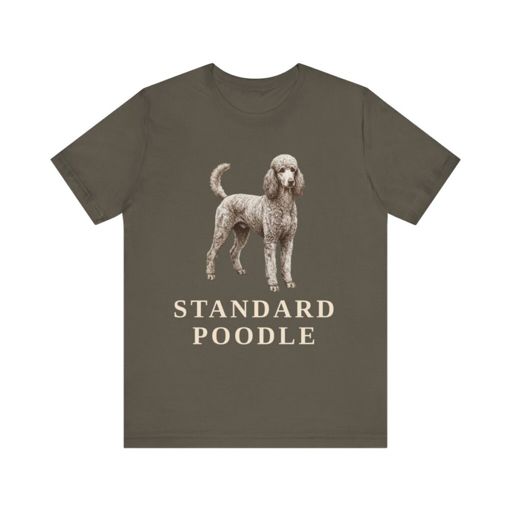 Standard Poodle Lover Shirt, Vintage Dog Sketch Tee, Dog Lover Gift