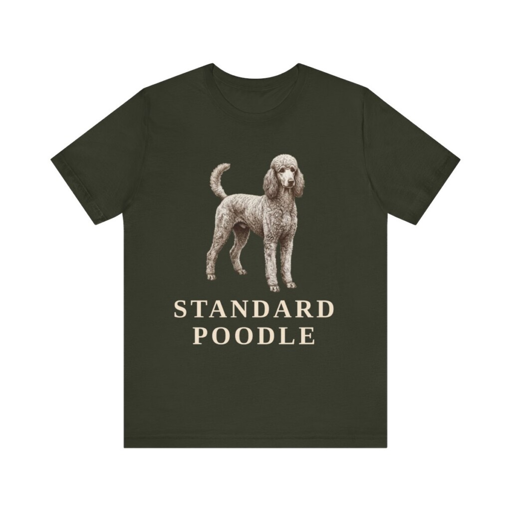 Standard Poodle Lover Shirt, Vintage Dog Sketch Tee, Dog Lover Gift