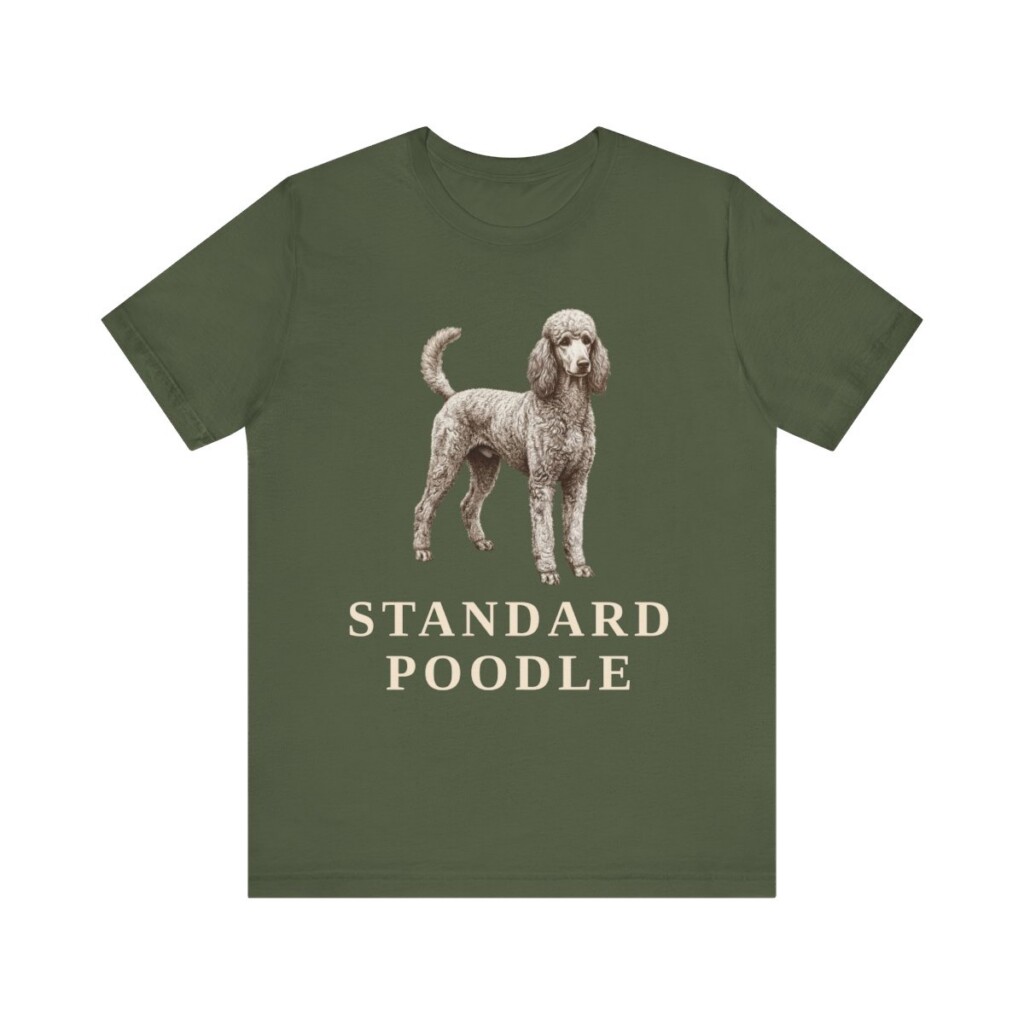 Standard Poodle Lover Shirt, Vintage Dog Sketch Tee, Dog Lover Gift