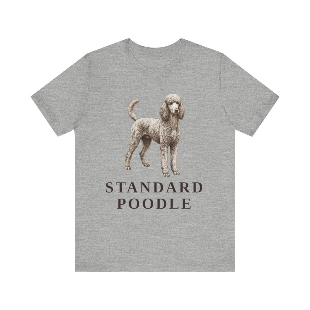 Standard Poodle Lover Shirt, Vintage Dog Sketch Tee, Dog Lover Gift
