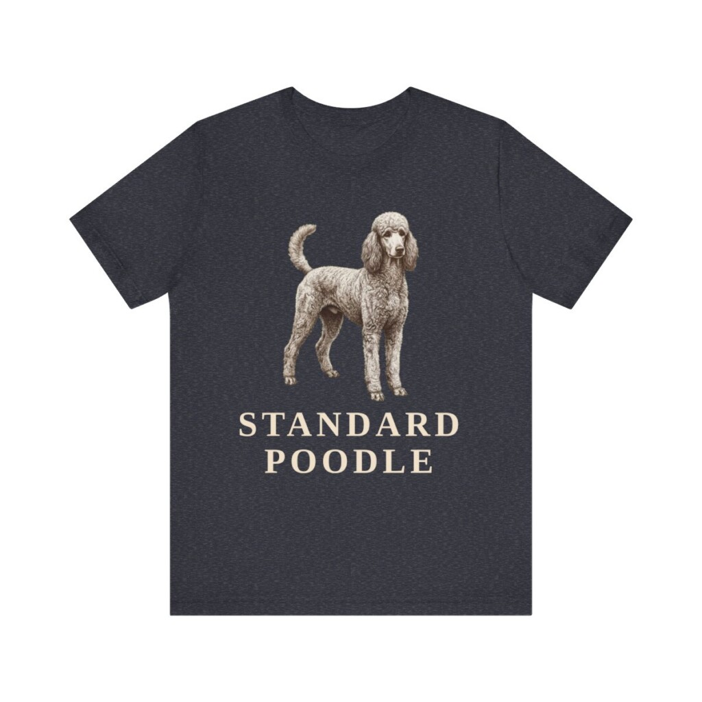 Standard Poodle Lover Shirt, Vintage Dog Sketch Tee, Dog Lover Gift