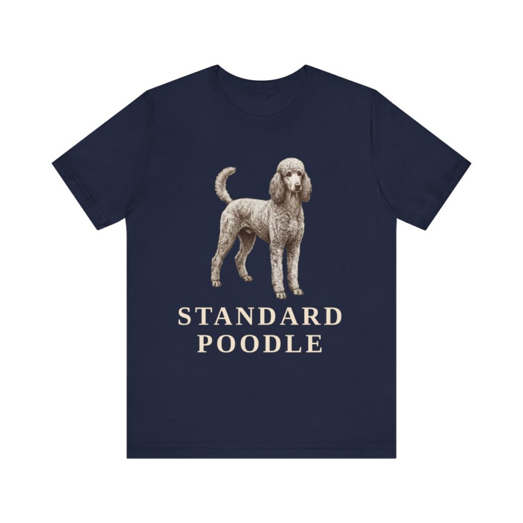 Standard Poodle Lover Shirt, Vintage Dog Sketch Tee, Dog Lover Gift