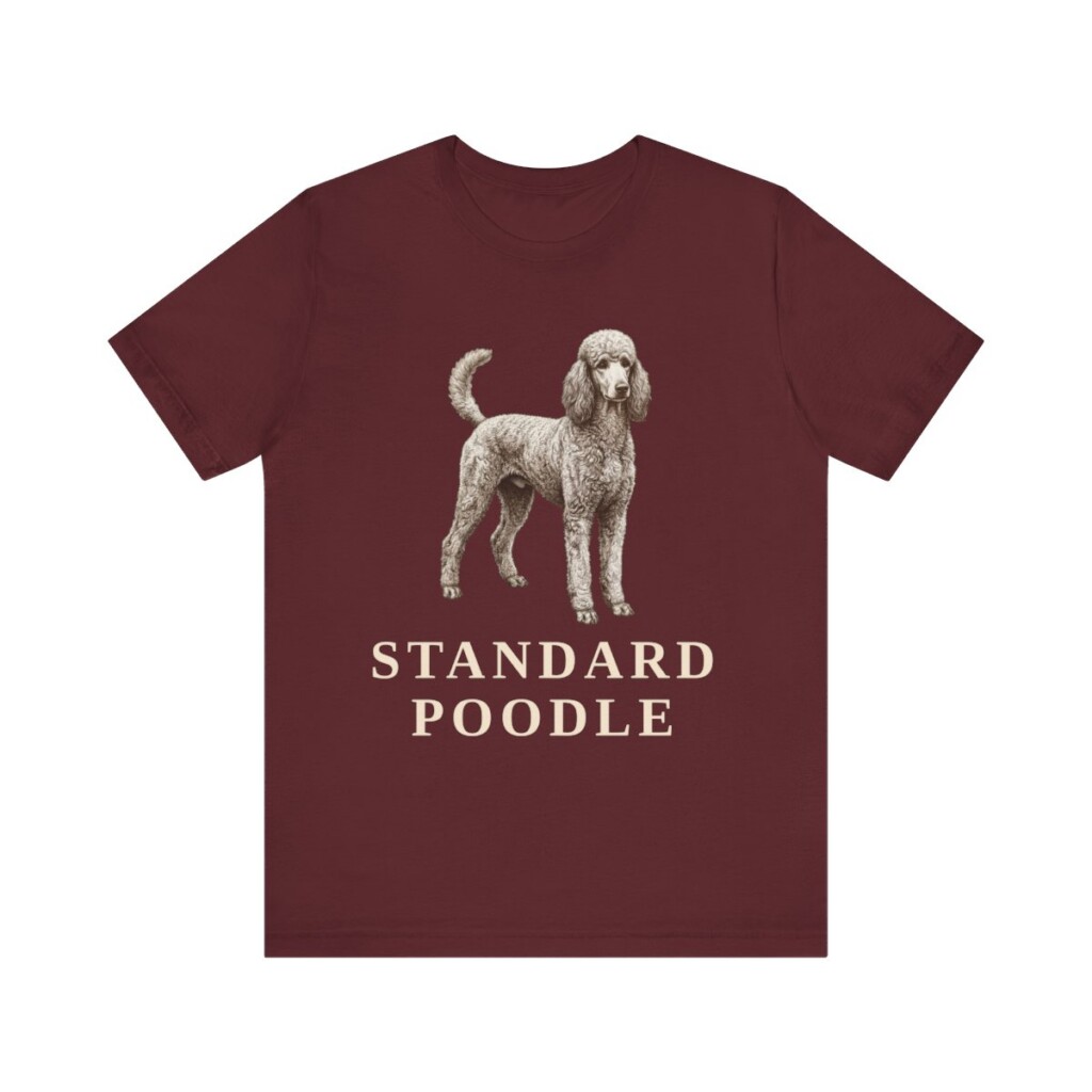 Standard Poodle Lover Shirt, Vintage Dog Sketch Tee, Dog Lover Gift