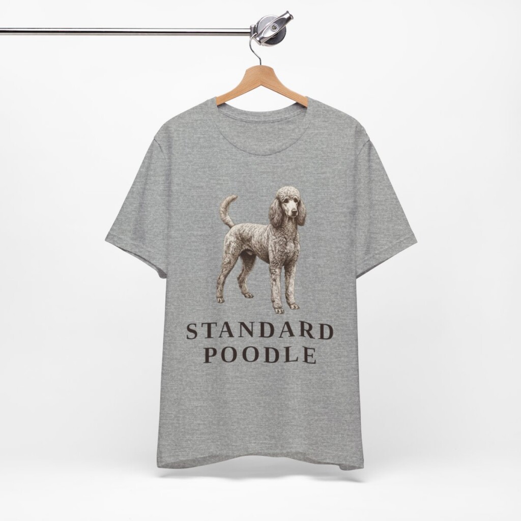 Standard Poodle Lover Shirt, Vintage Dog Sketch Tee, Dog Lover Gift