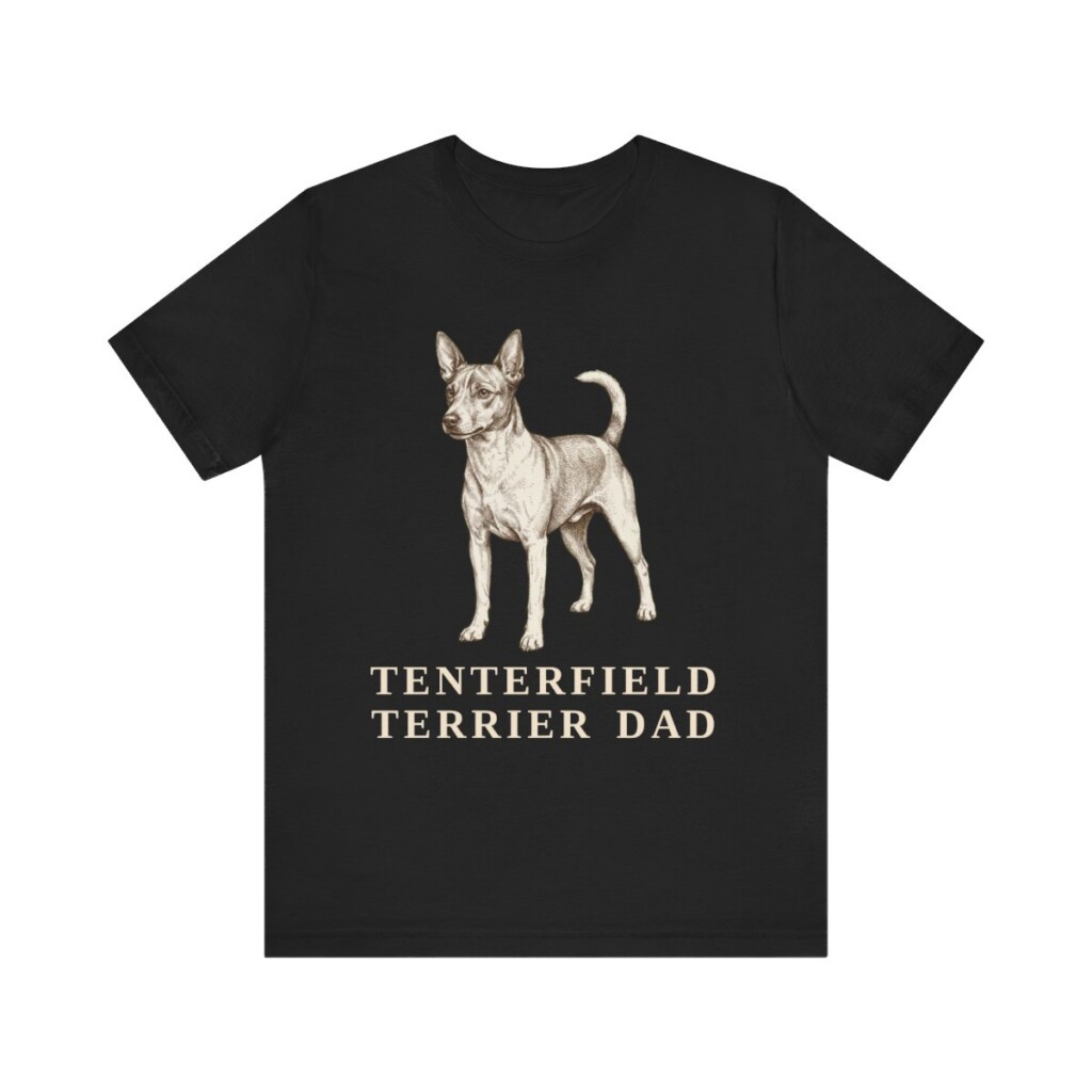 Tenterfield Terrier Dad Shirt, Vintage Dog Sketch Tee, Dog Dad Gift