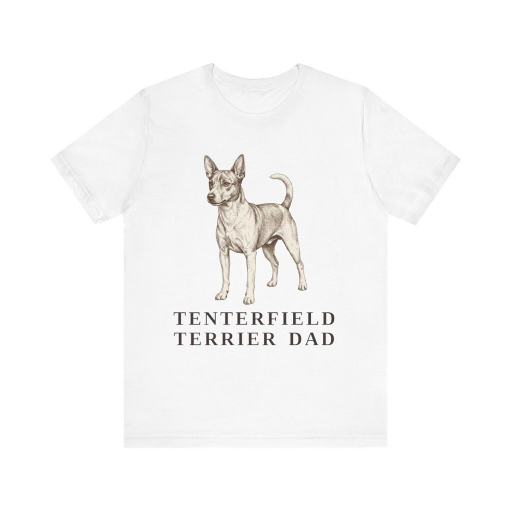 Tenterfield Terrier Dad Shirt, Vintage Dog Sketch Tee, Dog Dad Gift